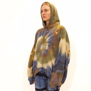 Collina Strada WOODLAND TIE DYE ROUND HEM HOODIE